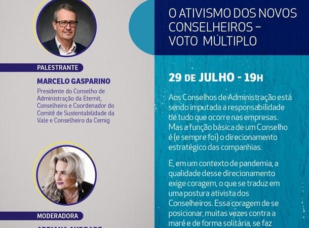 Inscreva-se para a palestra “O Ativismo dos Novos Conselheiros – Voto Múltiplo”