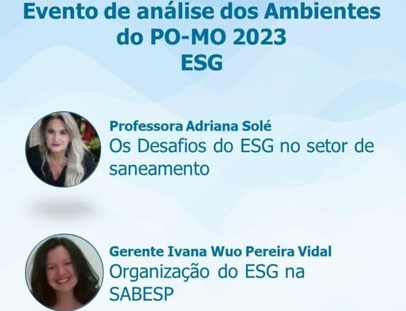 Sabesp – MO/SP: treinamento interno para executivos sobre Agenda ESG no setor de saneamento