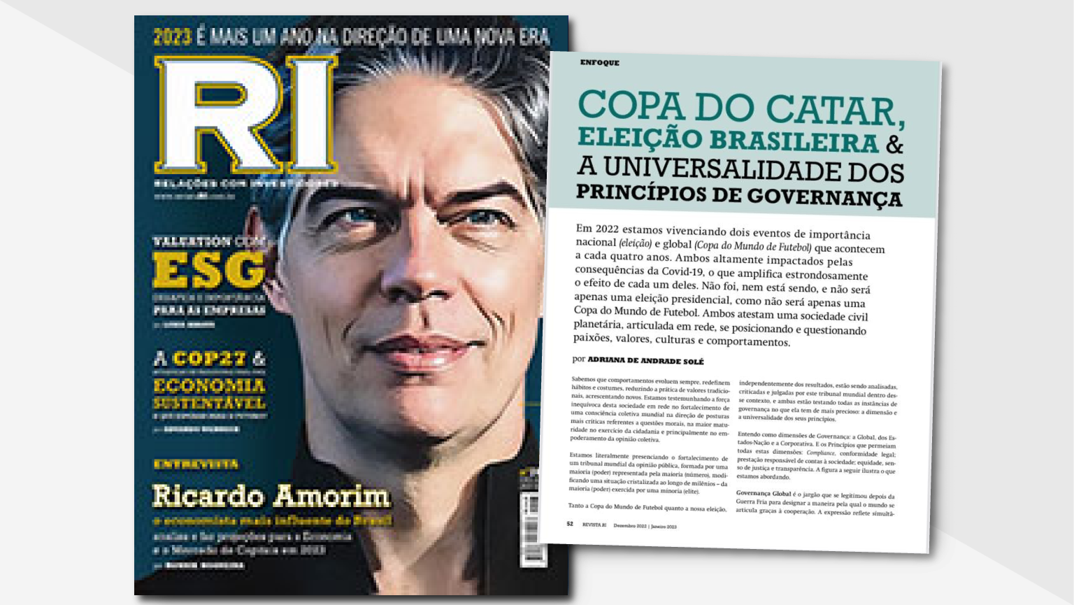 Artigo na revista RI: “Copa do Catar, eleição brasileira & a universalidade dos princípios de Governança”