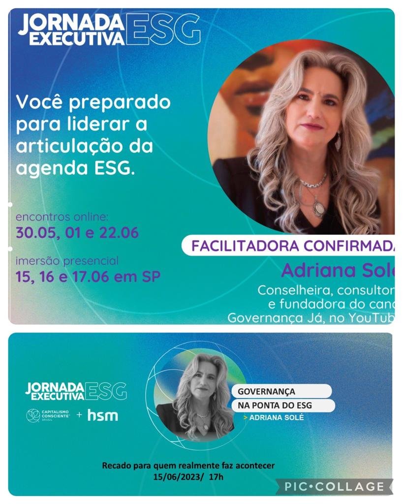 Honrada em fazer parte da Jornada Executiva ESG: Programa HSM + Capitalismo Consciente Brasil