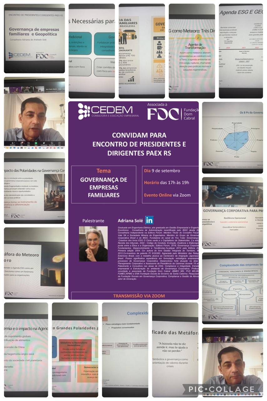 CEDEM e FDC: encontro de presidentes e dirigentes Paex RS