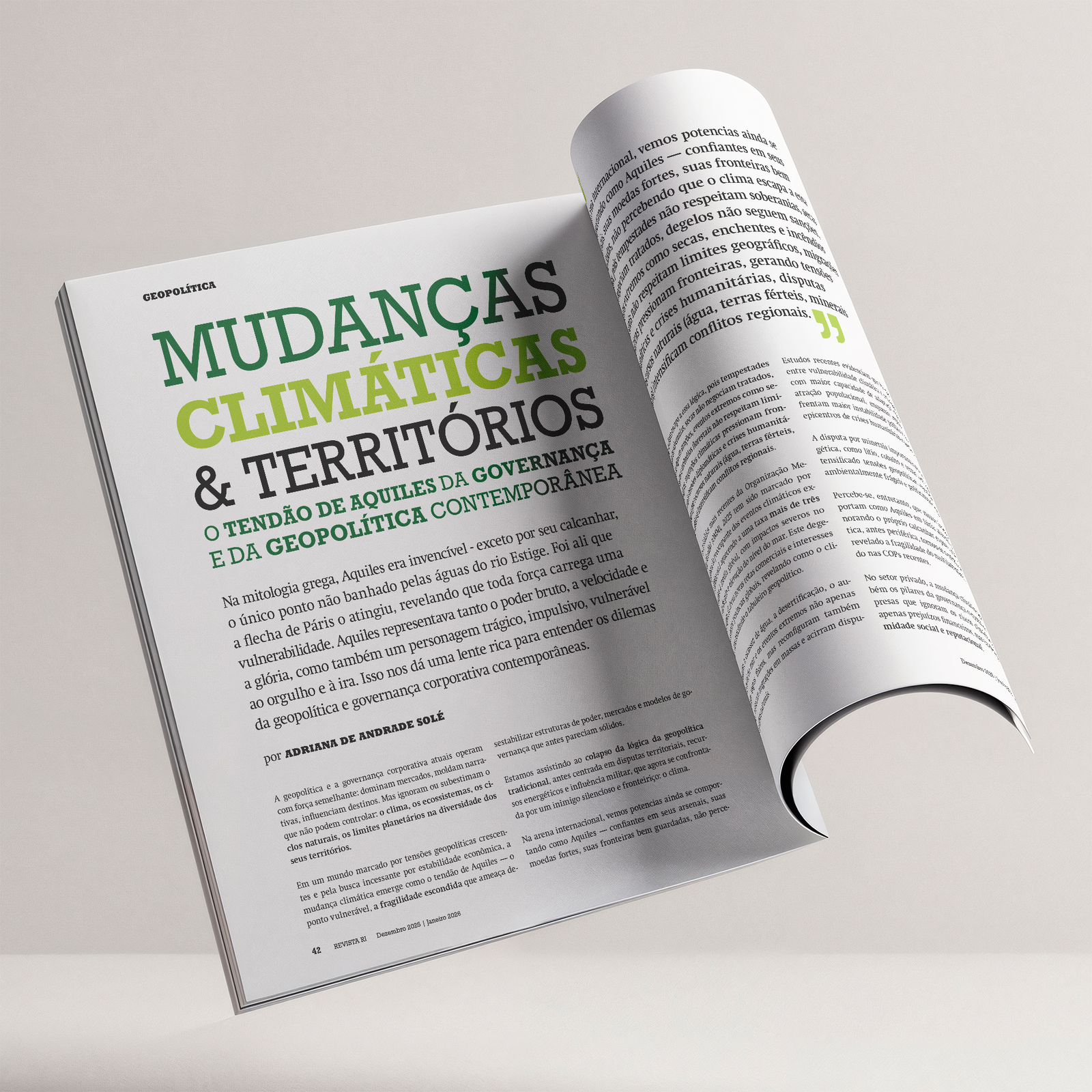 Artigo para a revista RI: Mudanças climáticas & territórios – O tendão de Aquiles da governança e da geopolítica contemporânea